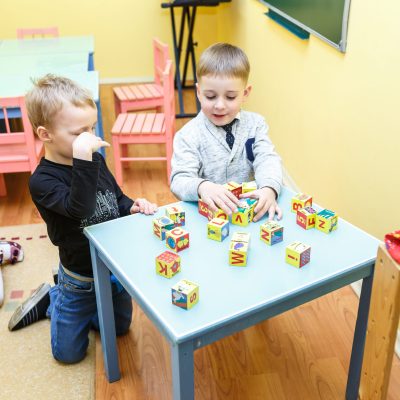 MINSK, BELARUS - JANUARY, 2020: pupils in class of children's development